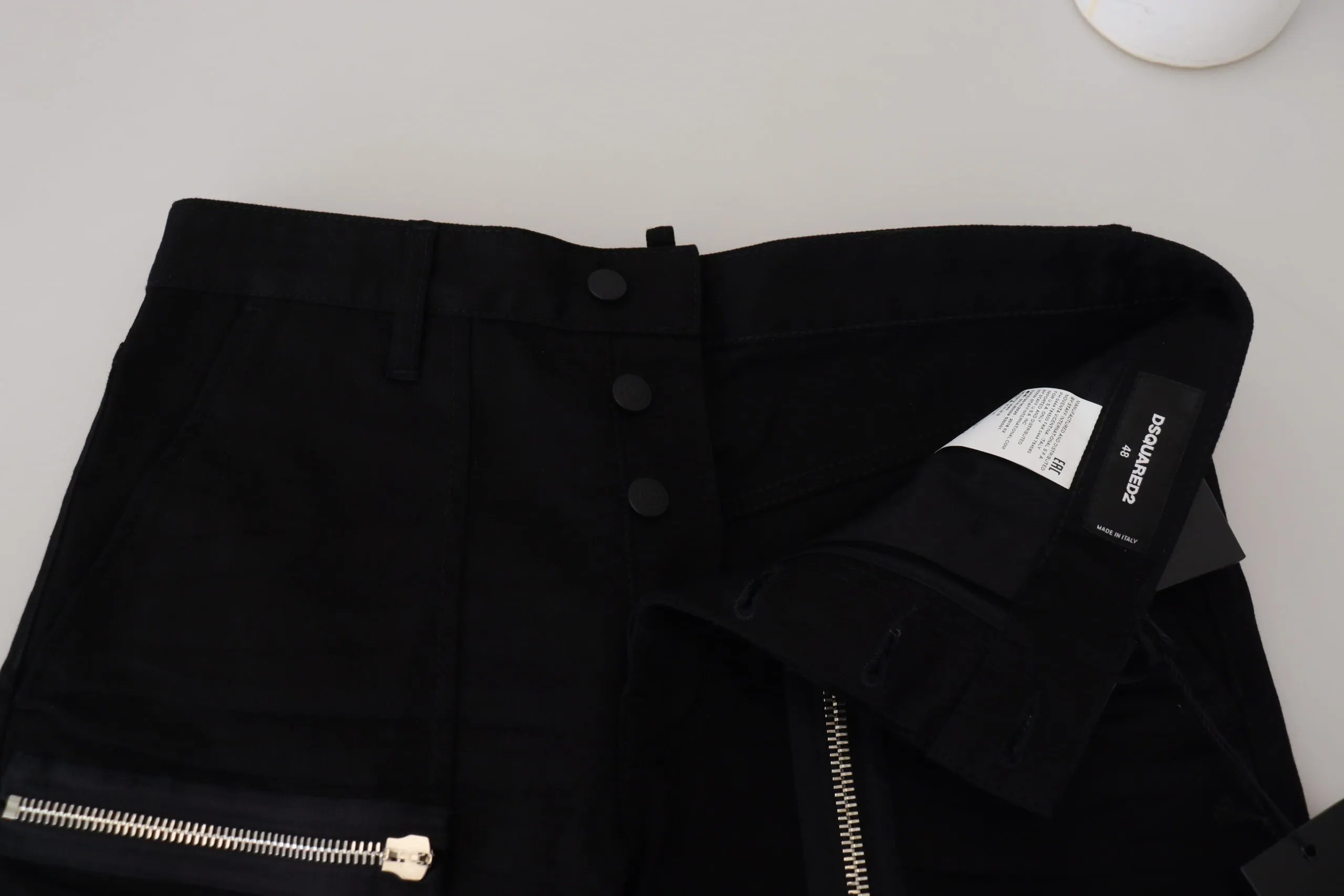 Dsquared² Men's Chic Black Mainline Cotton Blend Pants