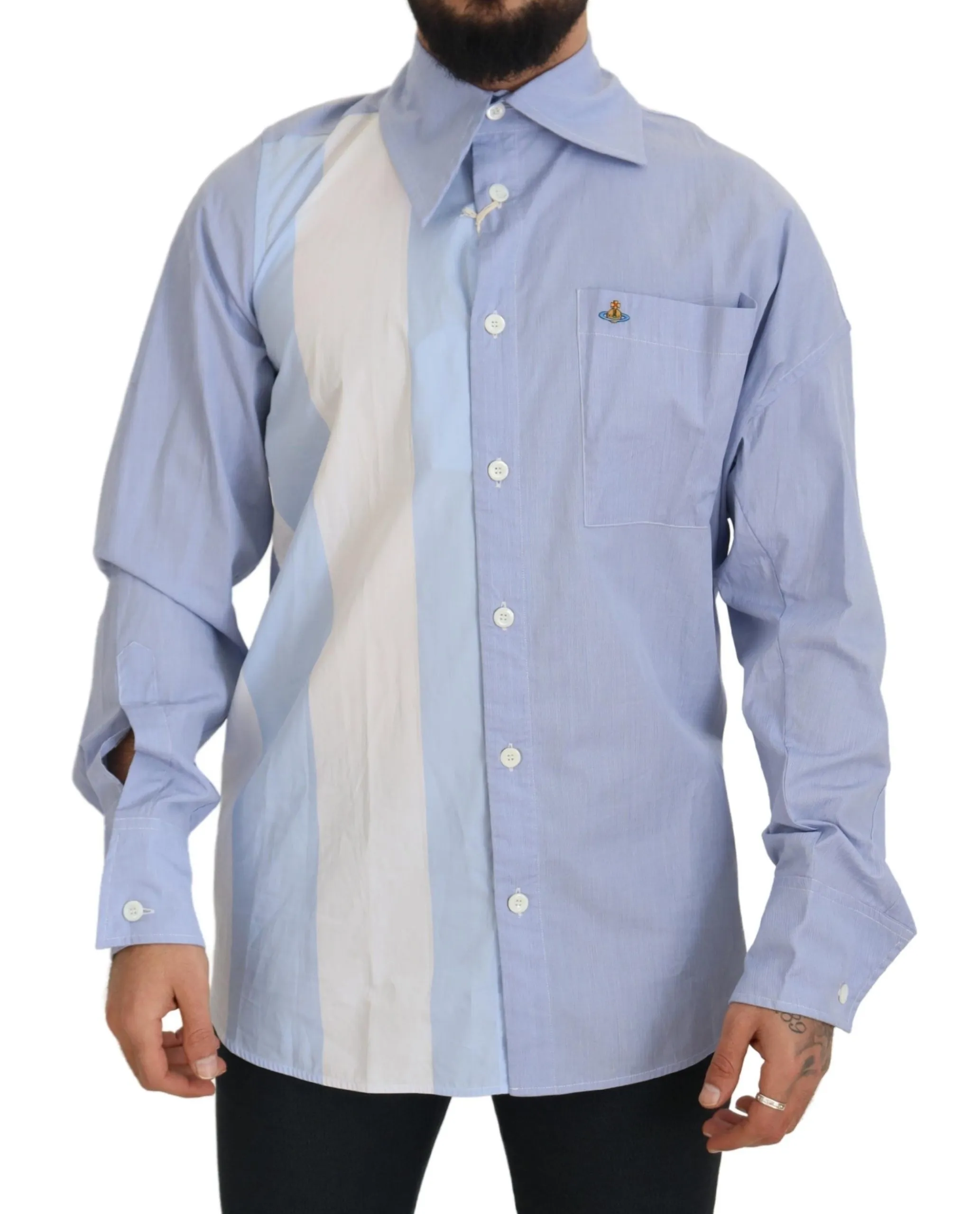 Vivienne Westwood Men's Elegant Multicolor Cotton Dress Shirt