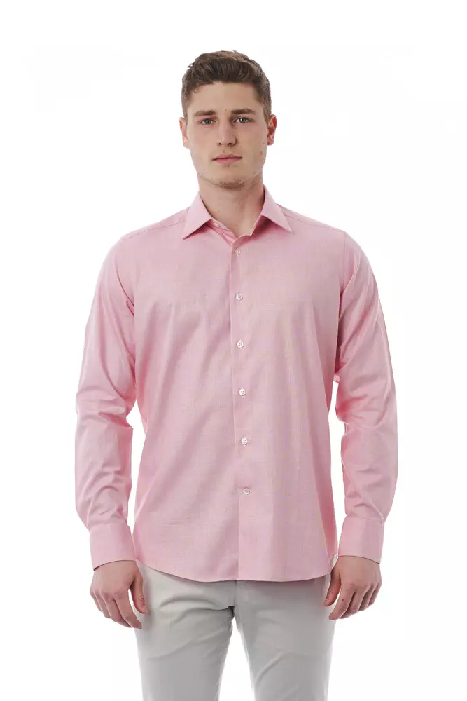 Bagutta Pink Cotton Men Shirt