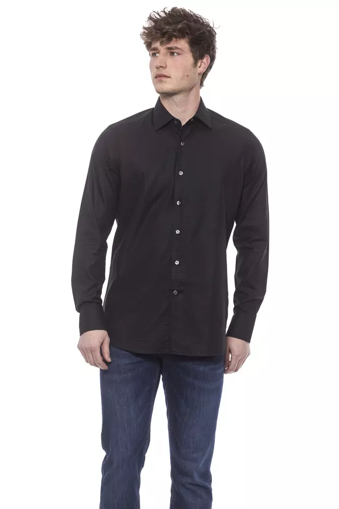 Bagutta Men's Black Cotton Mens Shirt