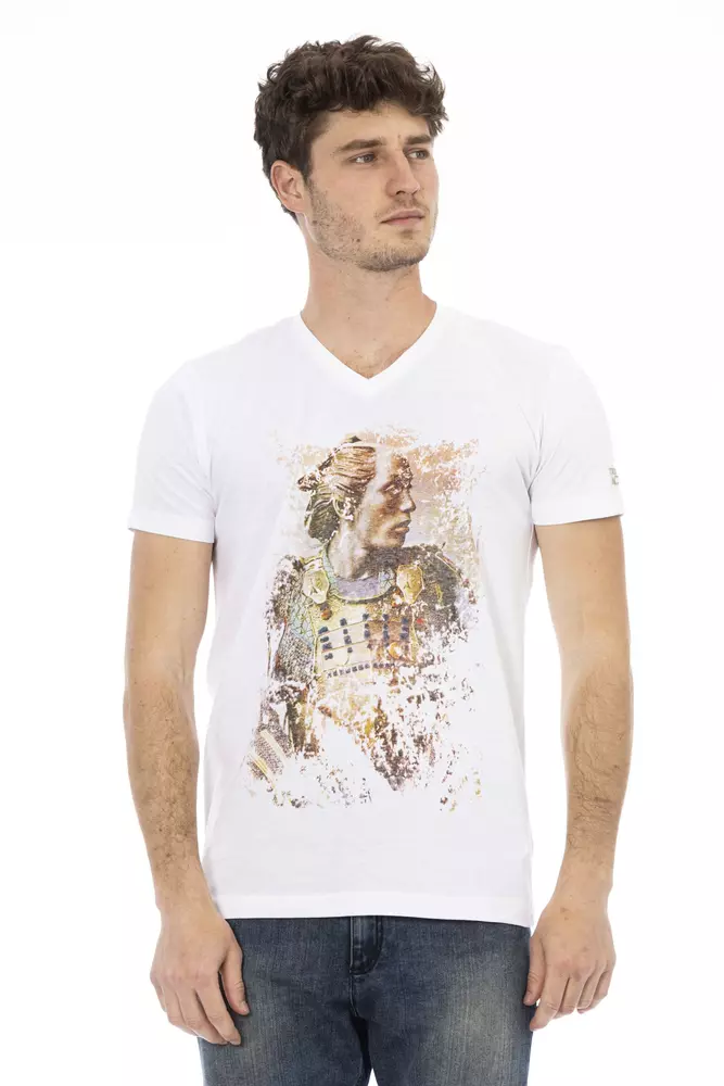 Trussardi Action Men's Elegant V-Neck Short Sleeve T-Shirt