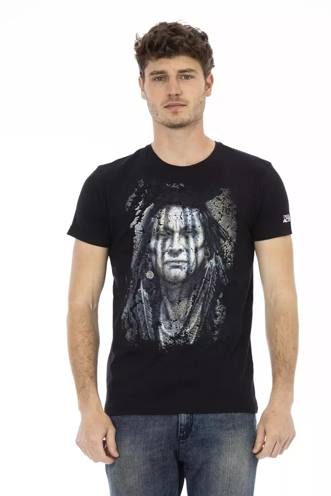 Trussardi Action Black Cotton Men T-Shirt