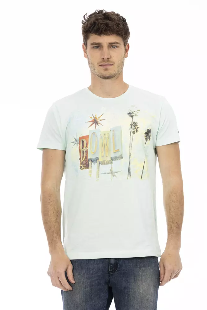 Trussardi Action Men's Light Blue Cotton Men's T-Shirt