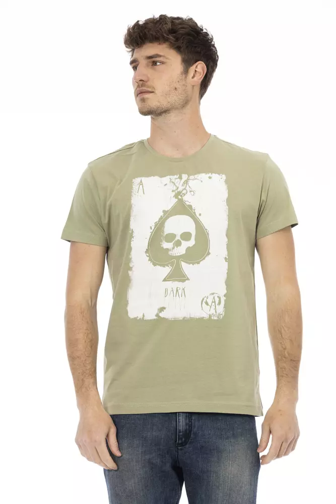Trussardi Action Green Cotton Men T-Shirt