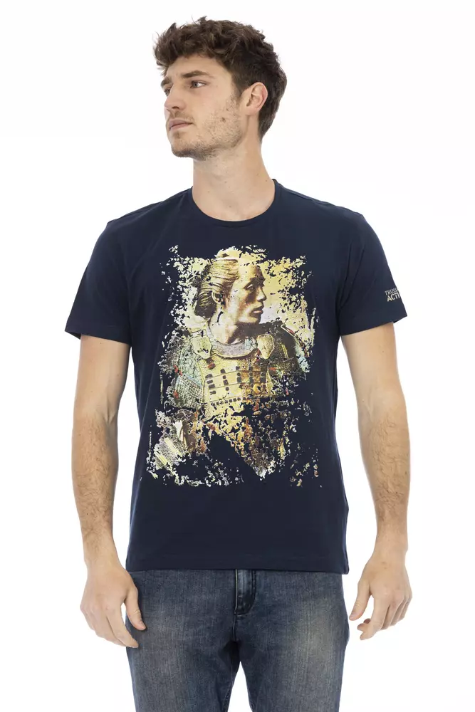 Trussardi Action Blue Cotton Men T-Shirt