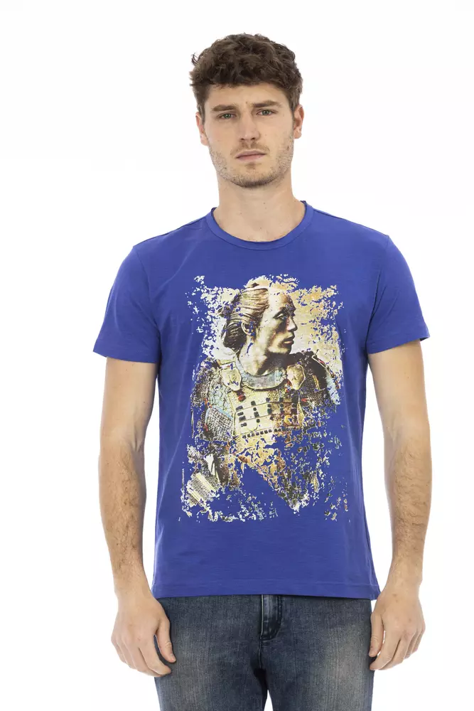 Trussardi Action Blue Cotton Men T-Shirt