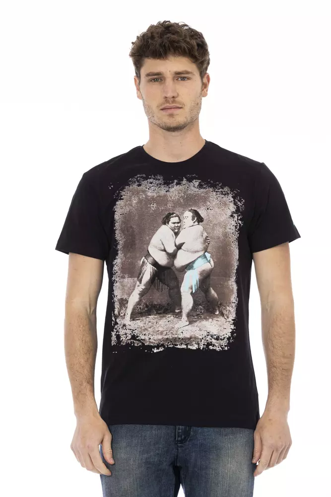 Trussardi Action Men's Black Cotton Men's T-Shirt