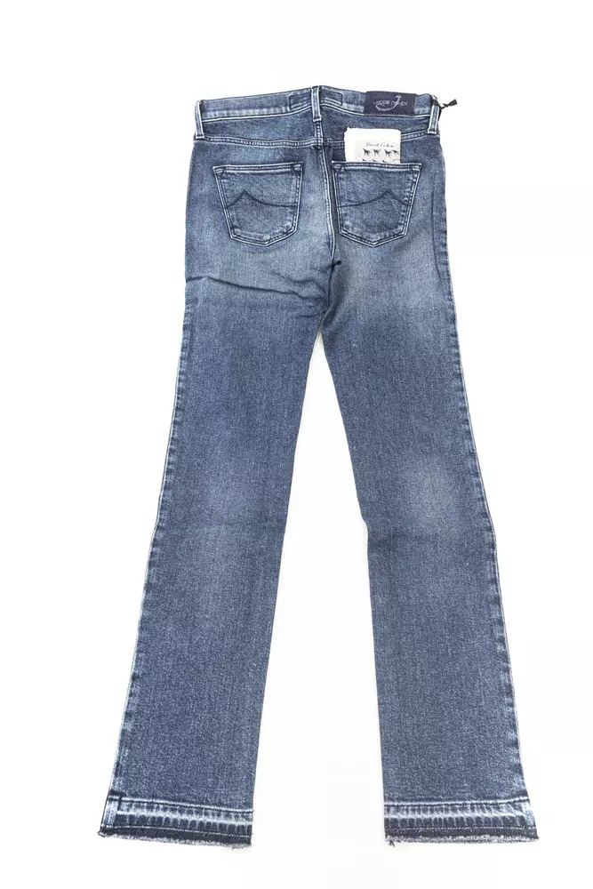 Jacob Cohen Women's Elegant Slim-Fit Fringe Jeans