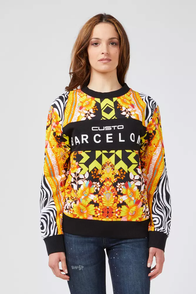 Custo Barcelona Women's Chic Multicolor Fantasy Sweater