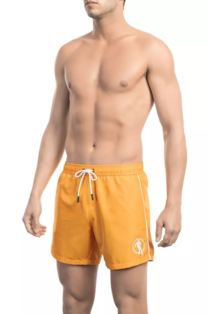 Bikkembergs Men's Orange Polyester Men's Swim Short
