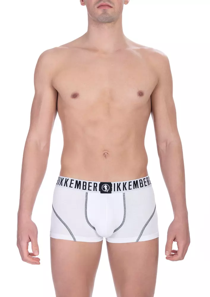 Bikkembergs White Cotton Men Underwear Bi-Pack