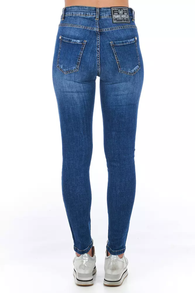 Frankie Morello Blue Other Fibres Women Jeans