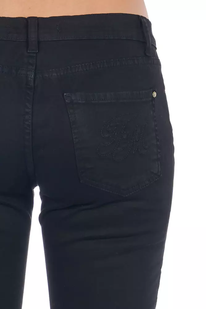 Frankie Morello Women's Black Cotton Women's Jeans
