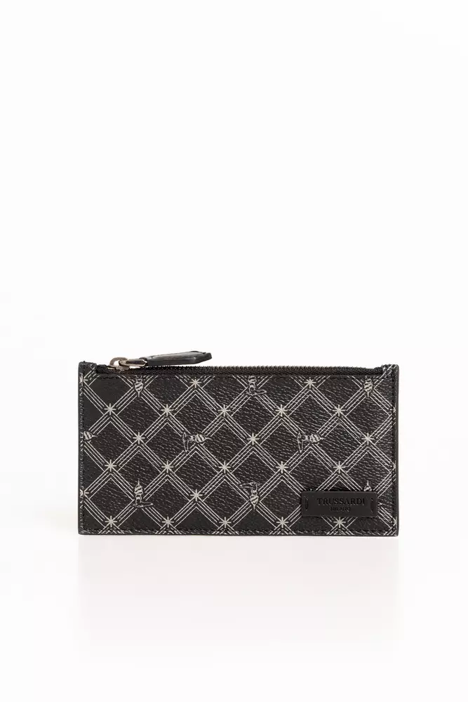 Trussardi Black PVC Men Wallet