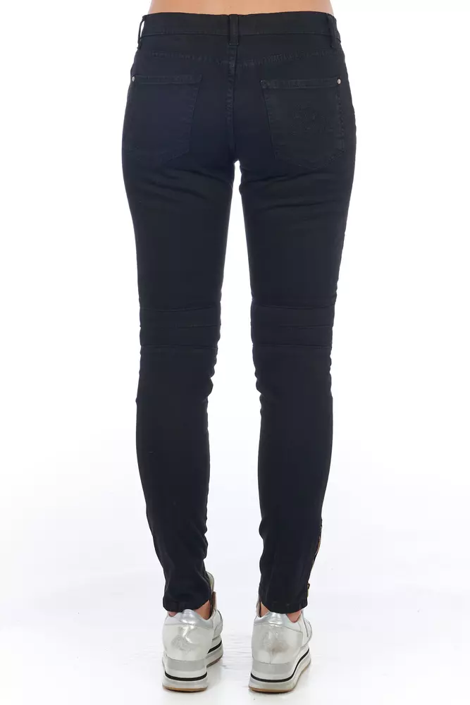 Frankie Morello Women's Black Cotton Women's Jeans