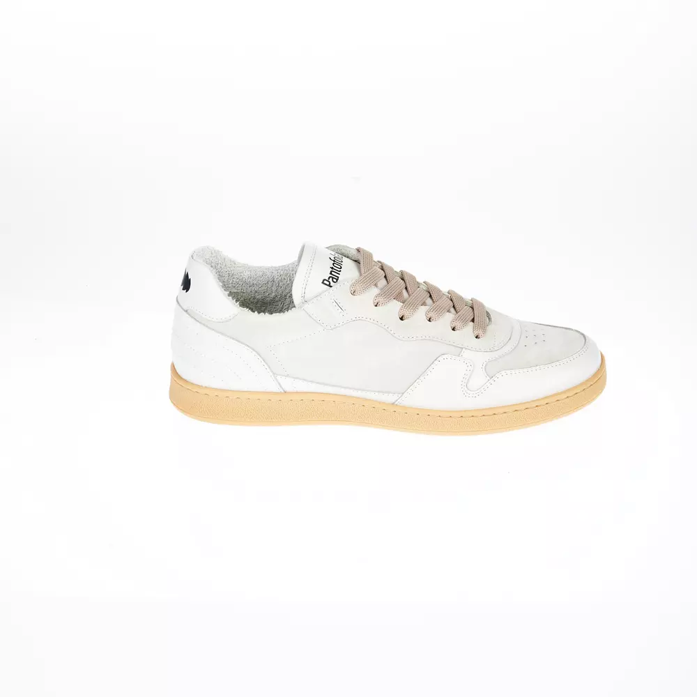 Pantofola D'Oro Men's Elegant Two-Tone Leather Lace-Up Sneakers