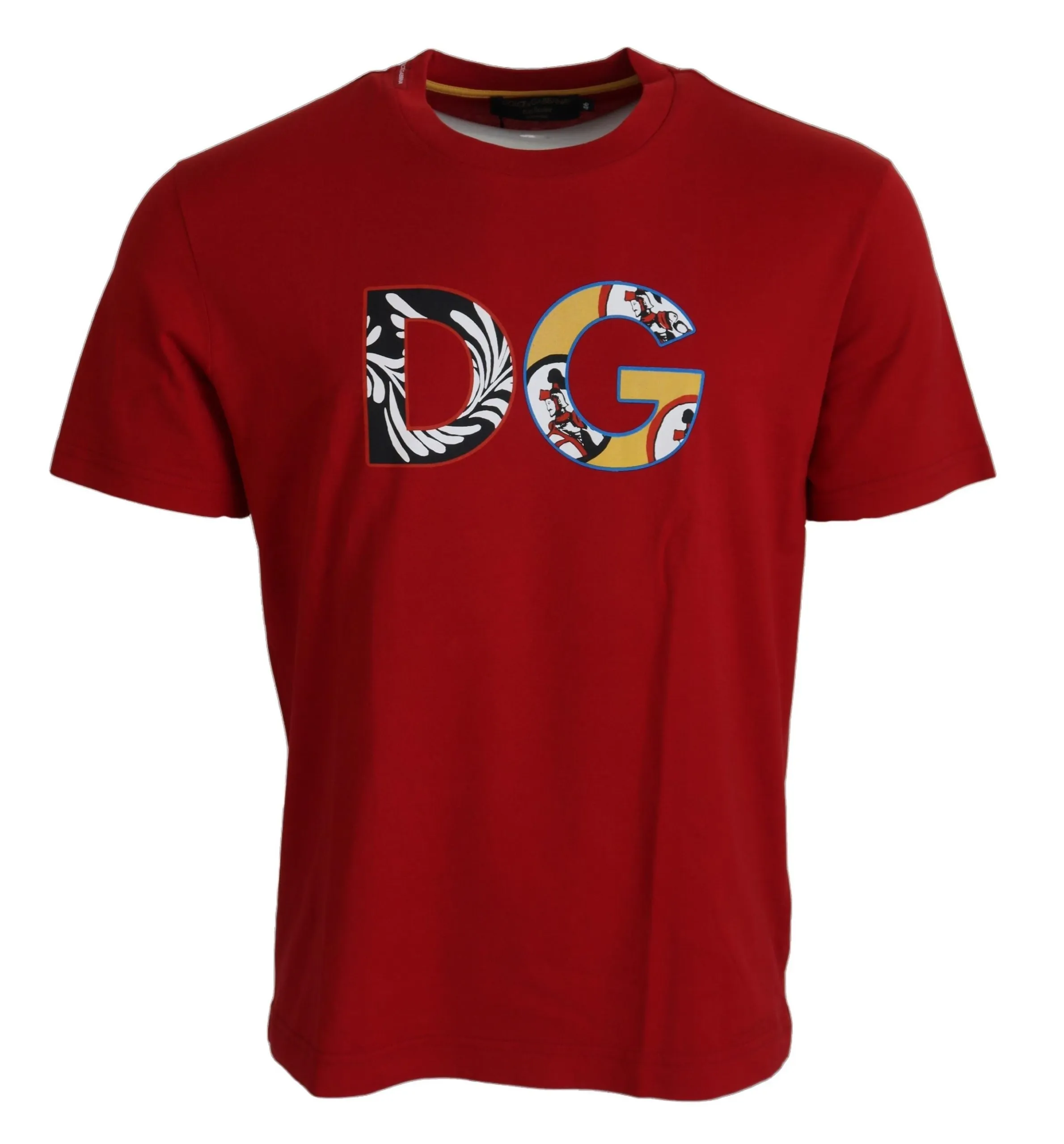 Dolce & Gabbana Men's Exclusive Crewneck Logo T-Shirt in Red