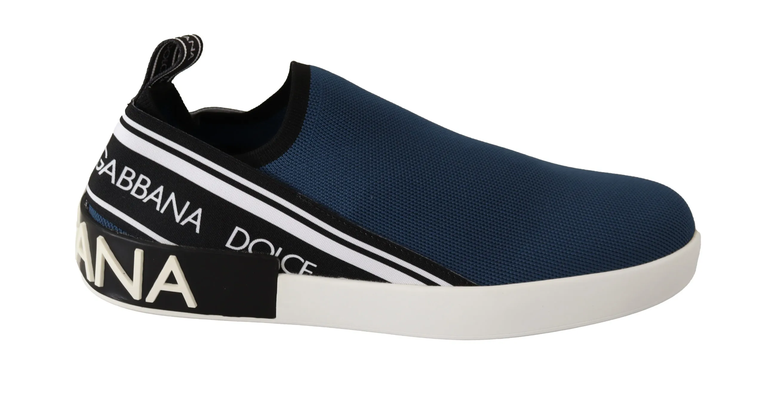 Dolce & Gabbana Men's Elegant Blue & White Loafer Sneakers