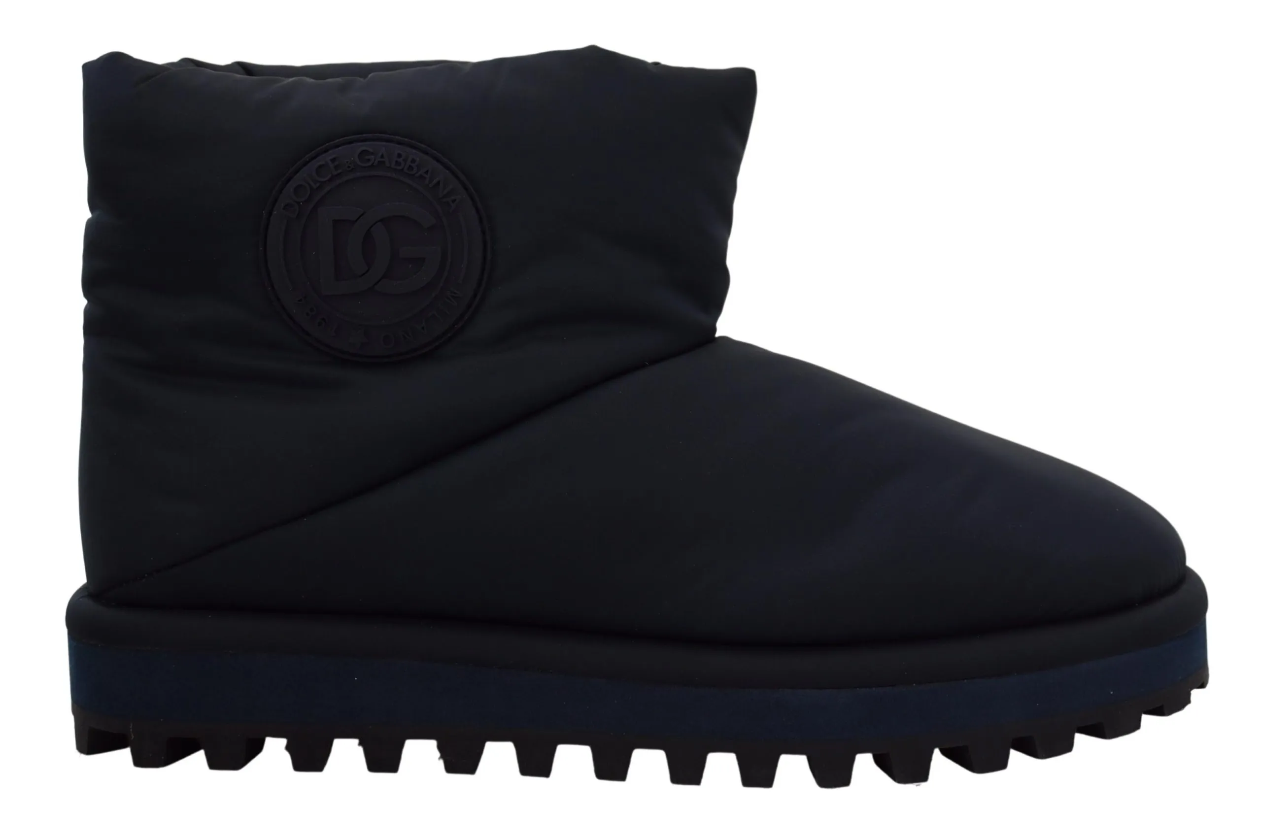 Dolce & Gabbana Men's Elegant Ankle Height Blue Boots for Sophisticated Style