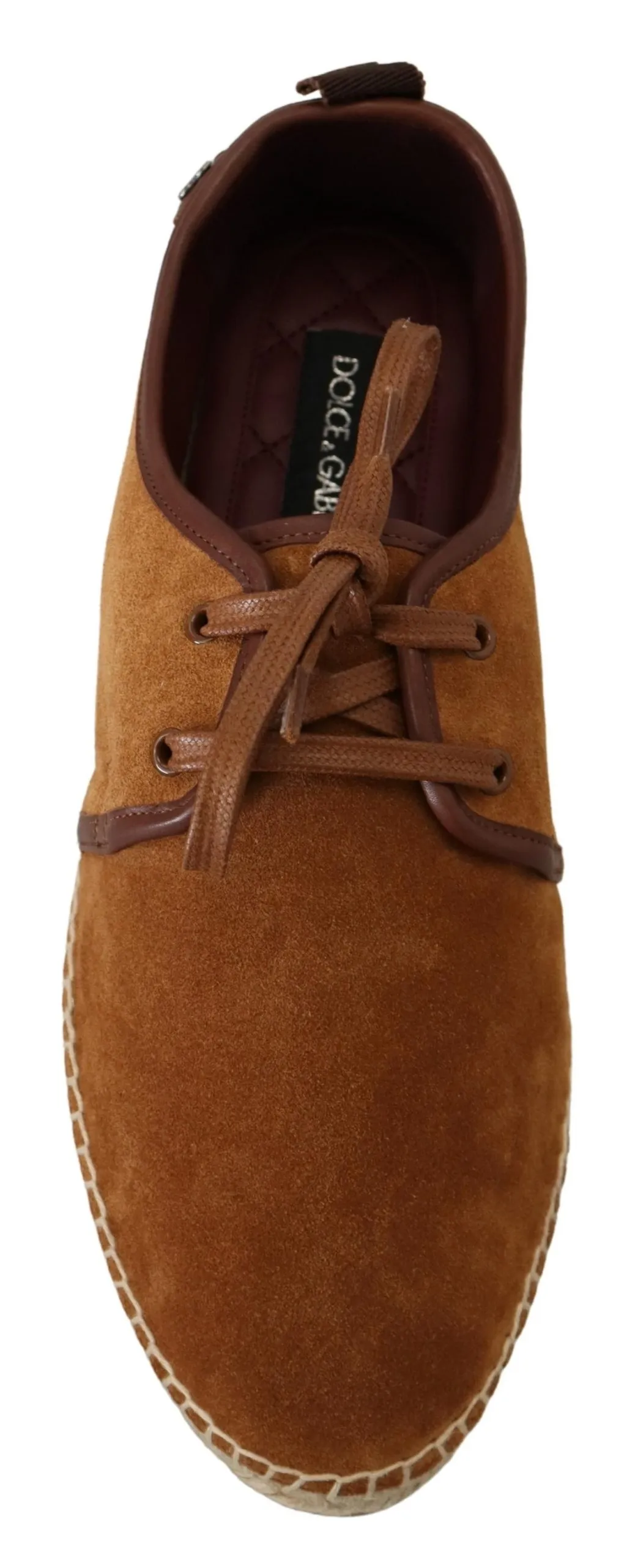 Dolce & Gabbana Men's Elegant Brown Leather Casual Sneakers