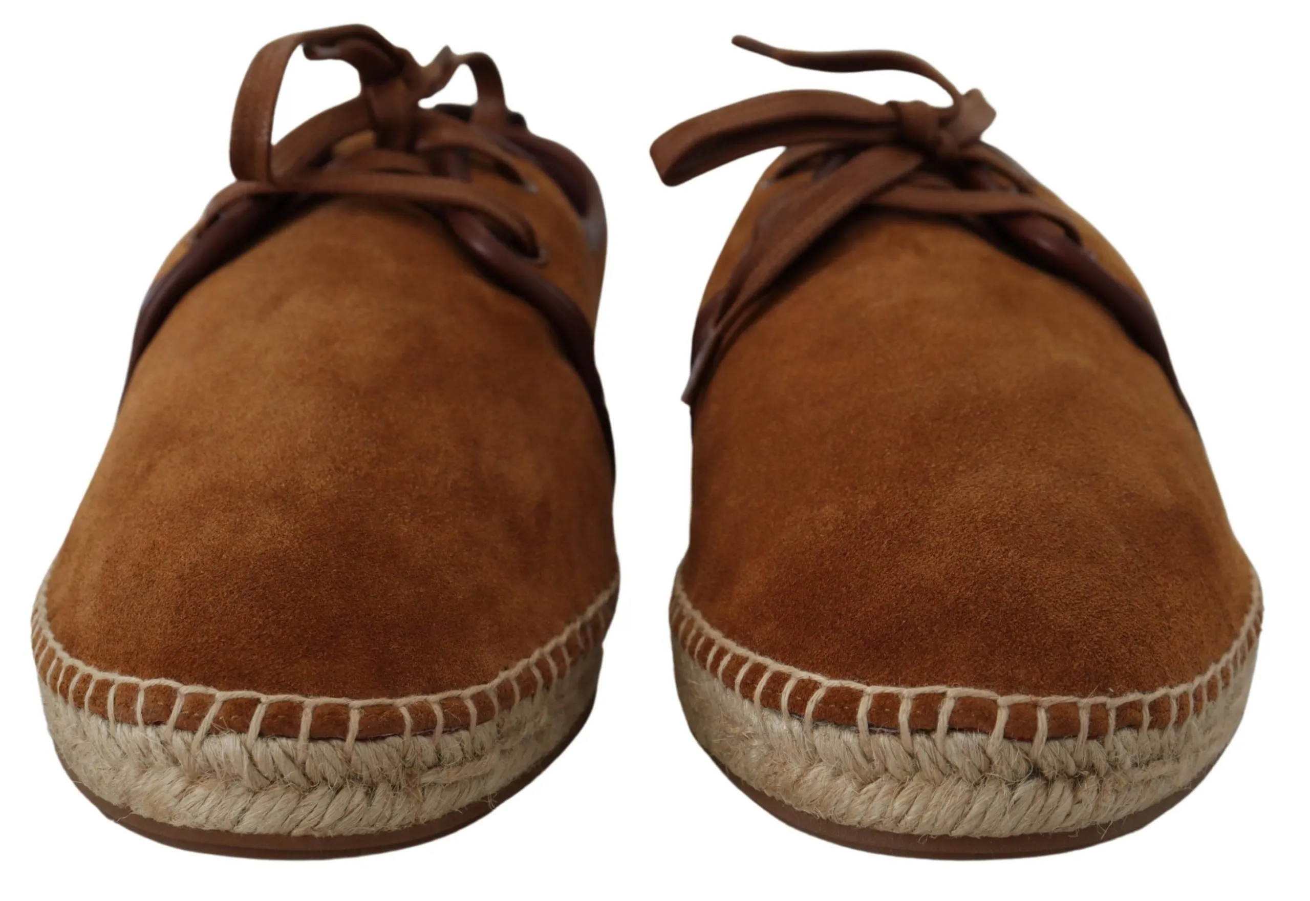Dolce & Gabbana Men's Elegant Brown Leather Casual Sneakers