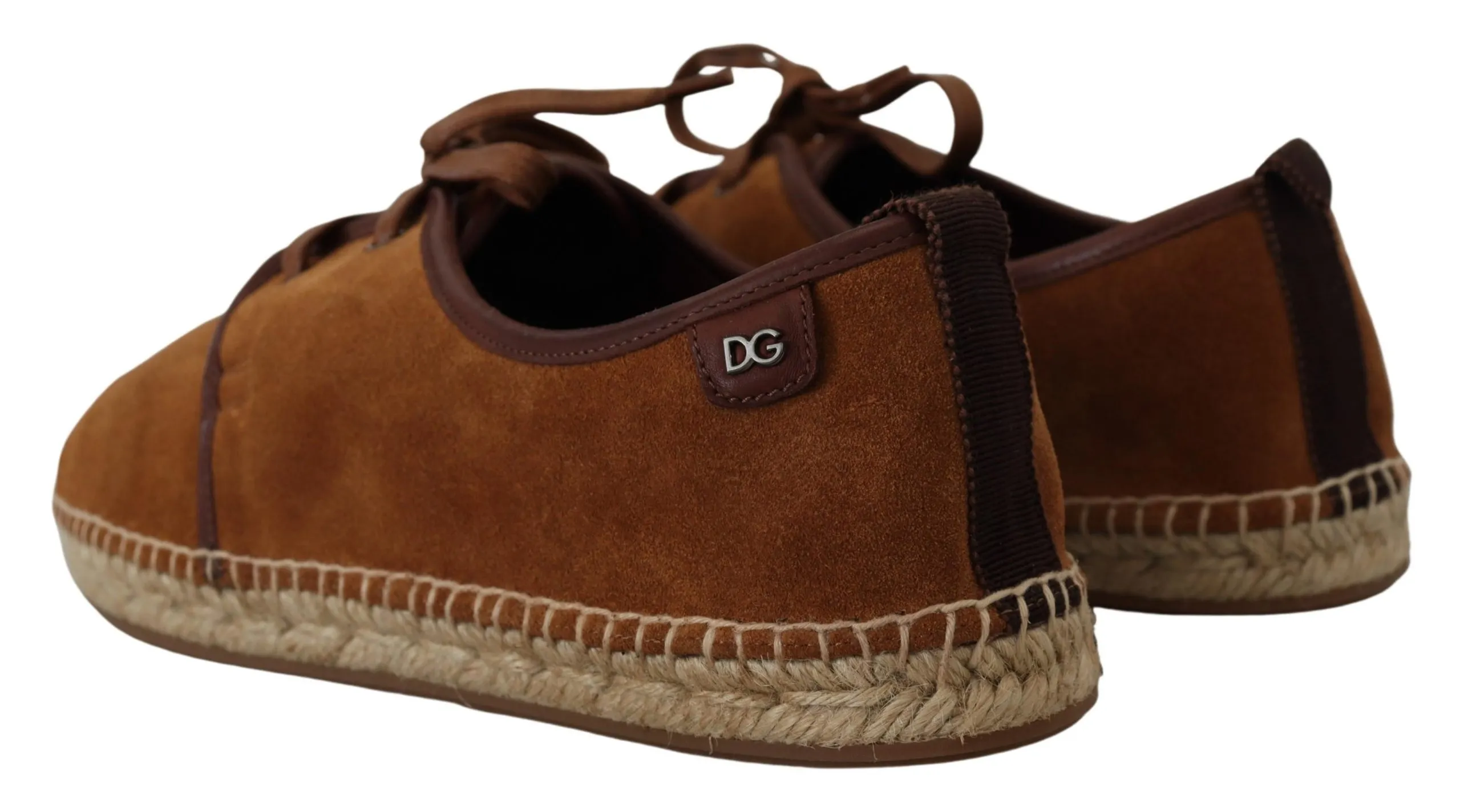 Dolce & Gabbana Men's Elegant Brown Leather Casual Sneakers