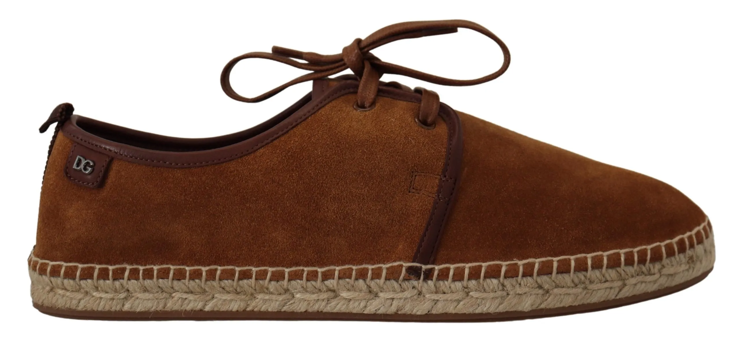Dolce & Gabbana Men's Elegant Brown Leather Casual Sneakers