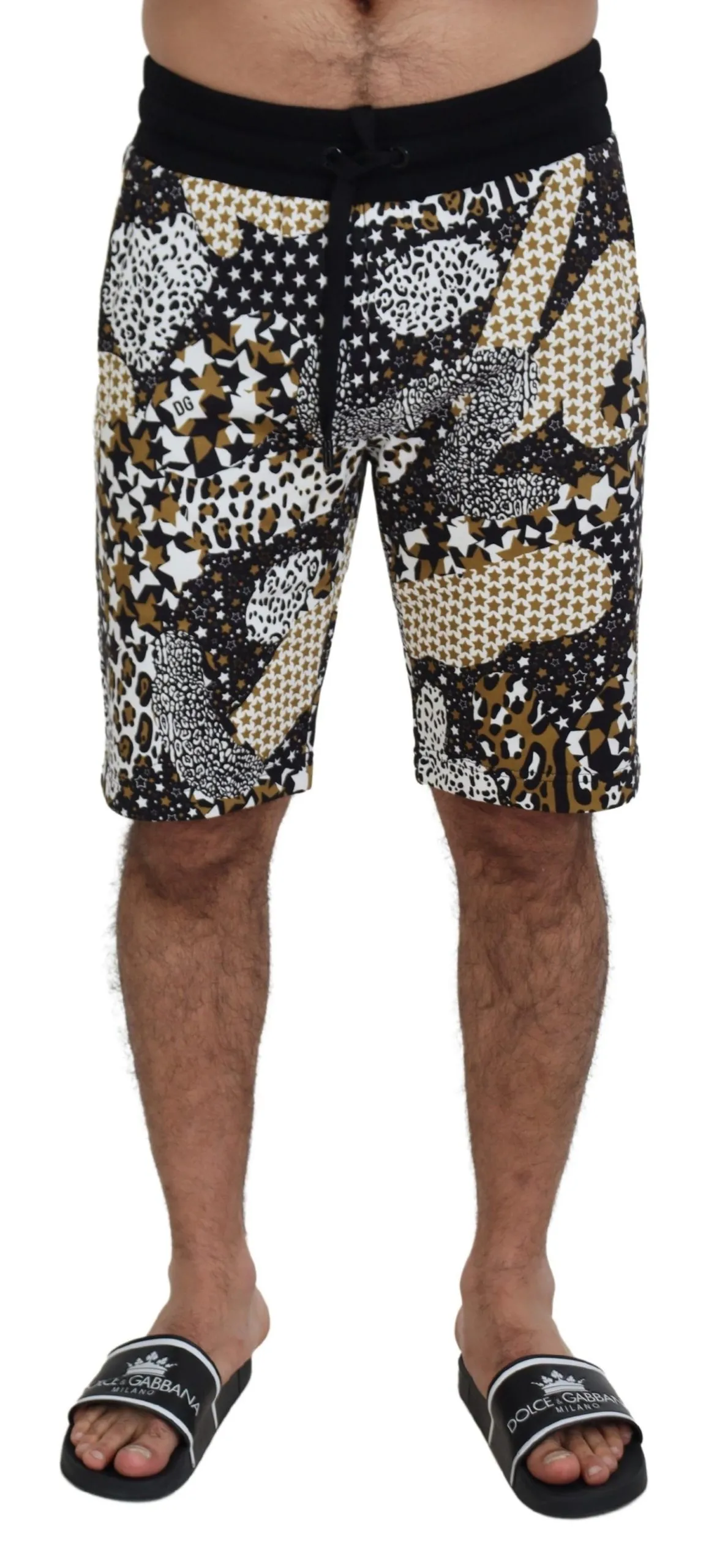 Dolce & Gabbana Men's Vibrant Multicolor Printed Cotton Shorts