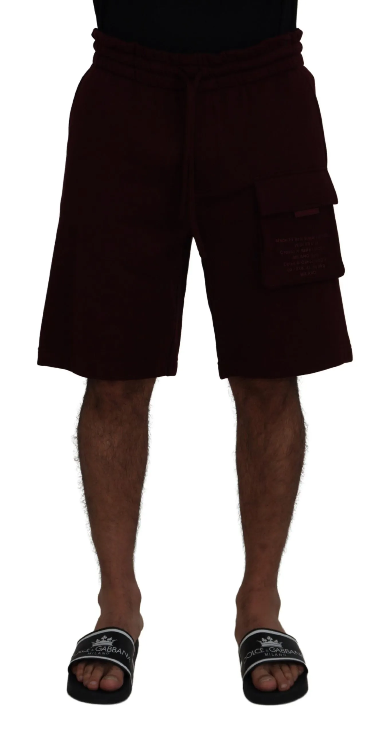 Dolce & Gabbana Men's Elegant Maroon Tailored Shorts