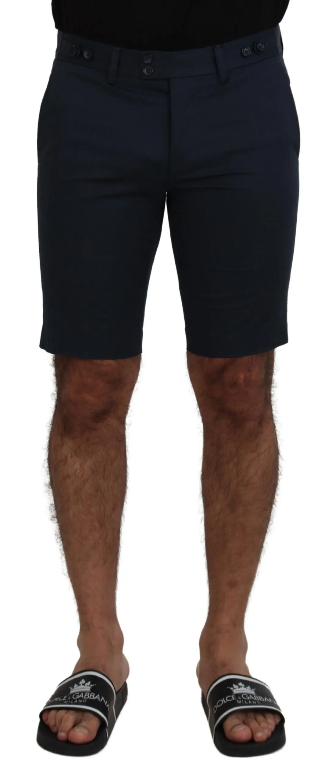 Dolce & Gabbana Men's Elegant Blue Cotton Blend Shorts