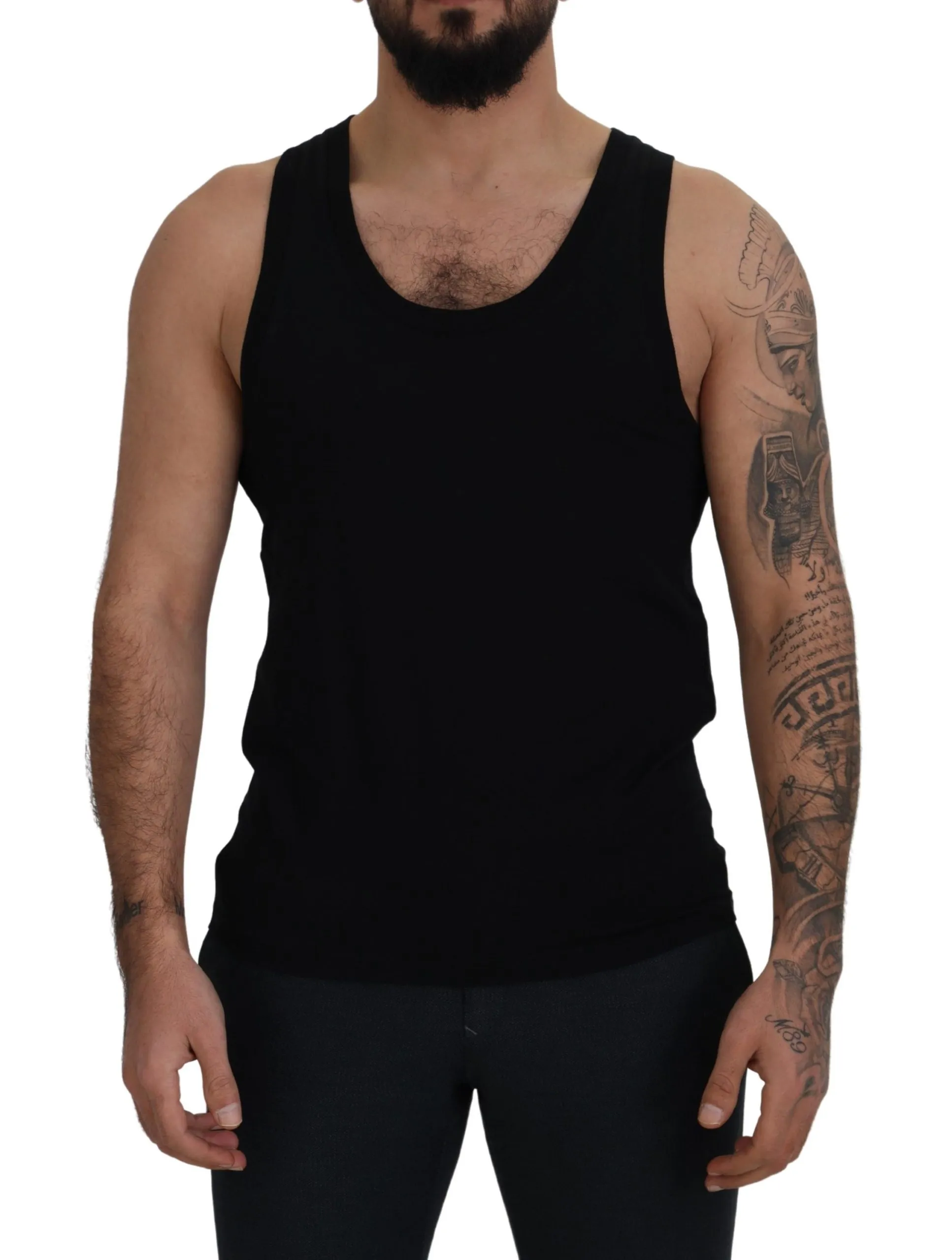 Dolce & Gabbana Men's Elegant Black Tank Top T-Shirt