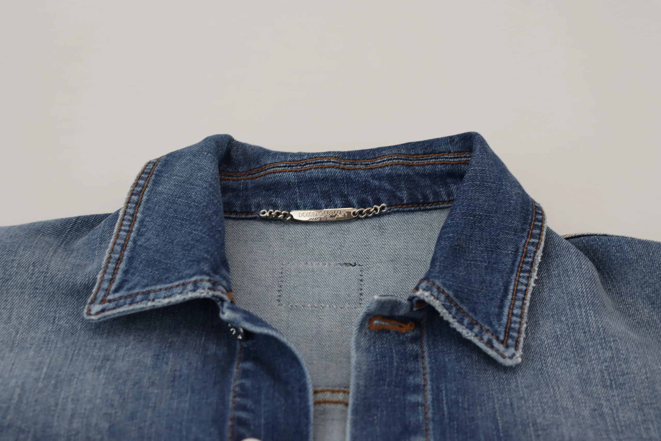 Dolce & Gabbana Men's Elegant Single Breasted Denim Vest