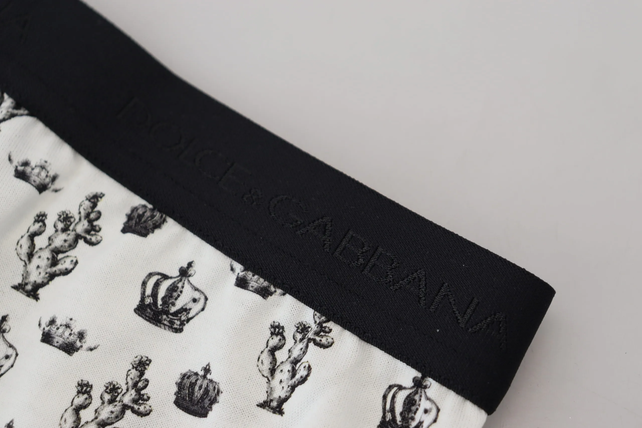 Dolce & Gabbana Men's Elegant White Cotton Boxer Shorts