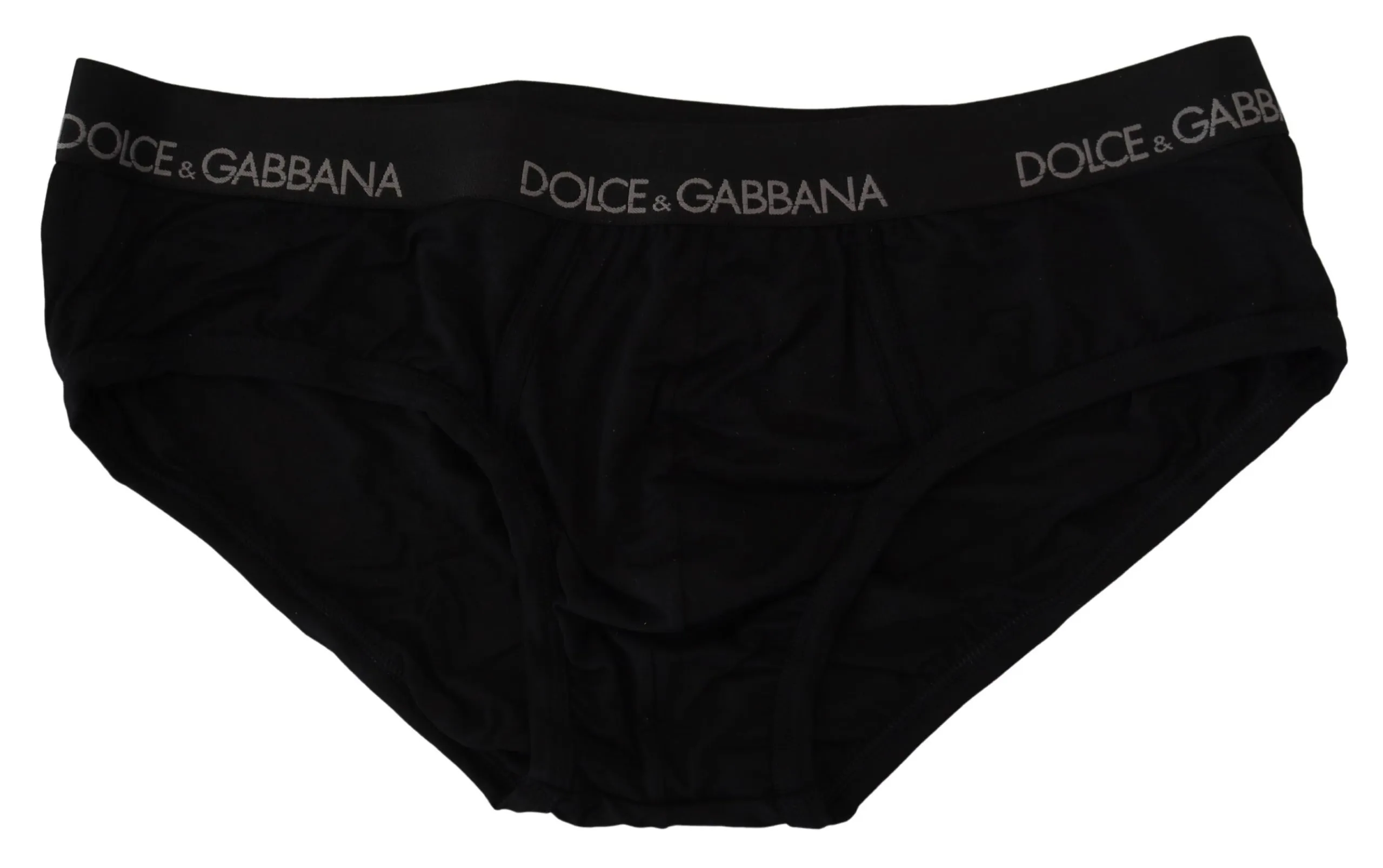 Dolce & Gabbana Men's Elegant Black Modal Stretch Briefs