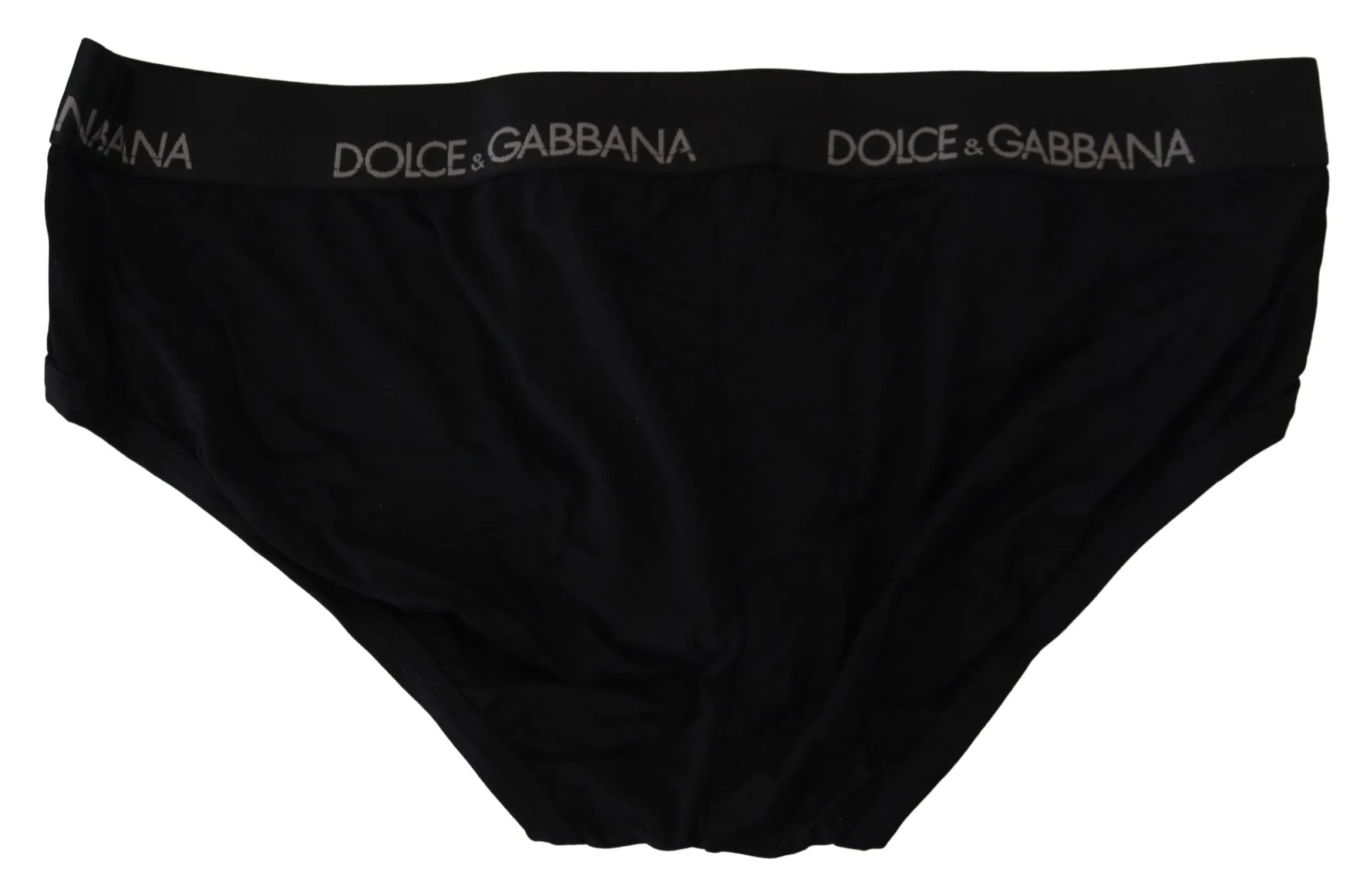 Dolce & Gabbana Men's Elegant Black Modal Stretch Briefs