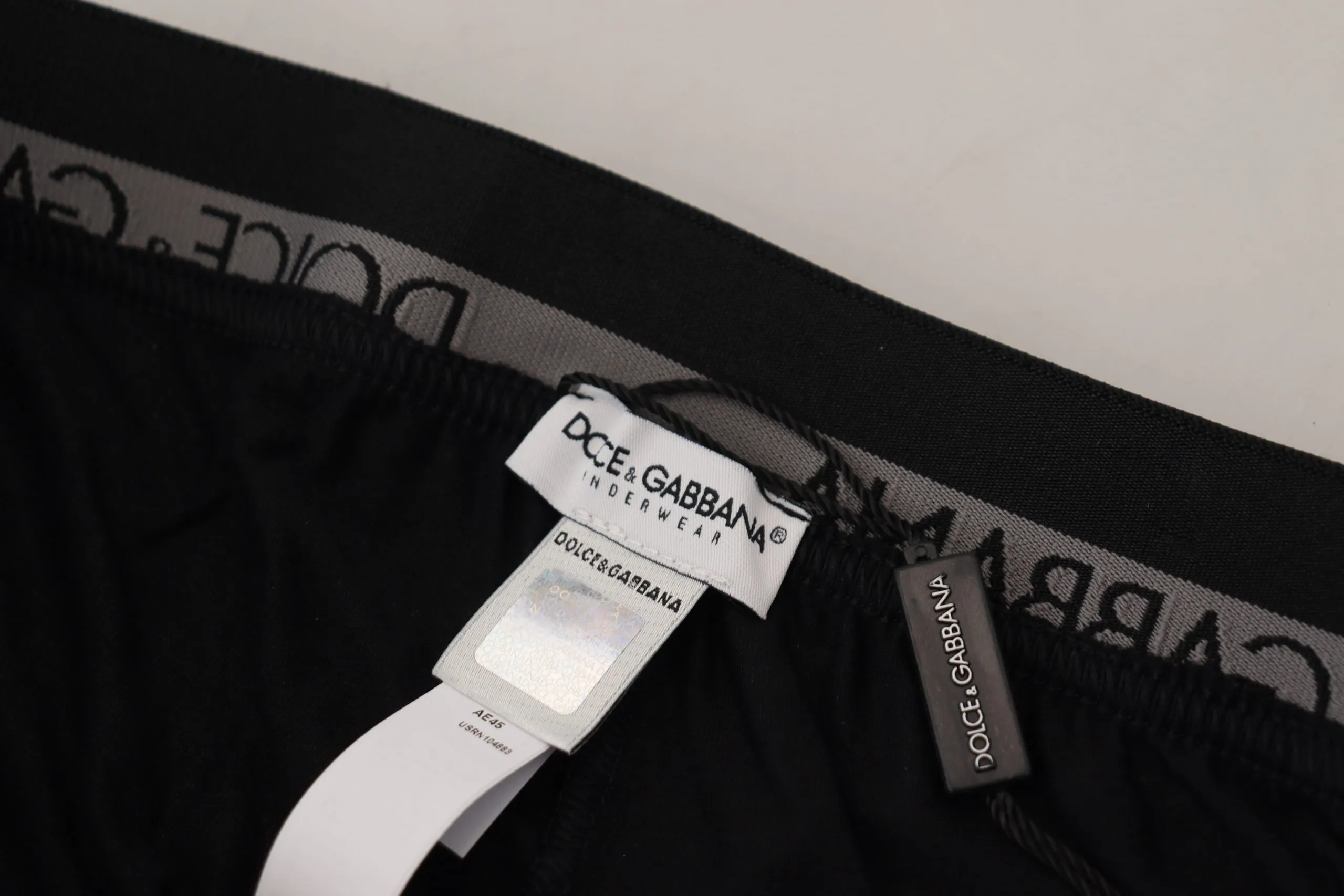 Dolce & Gabbana Men's Elegant Black Modal Stretch Briefs