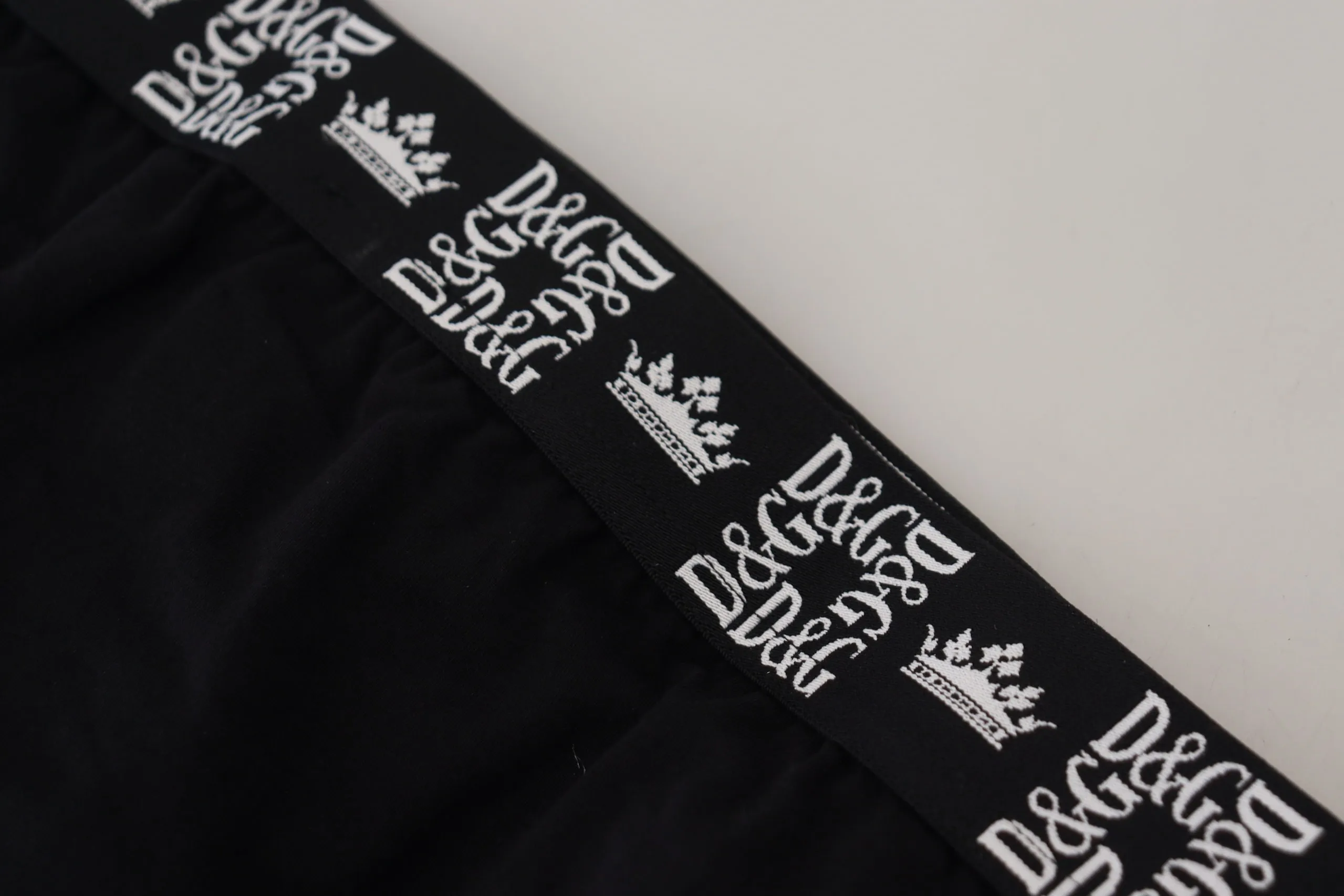 Dolce & Gabbana Men's Elegant Black Designer Briefs with Logo Waistband