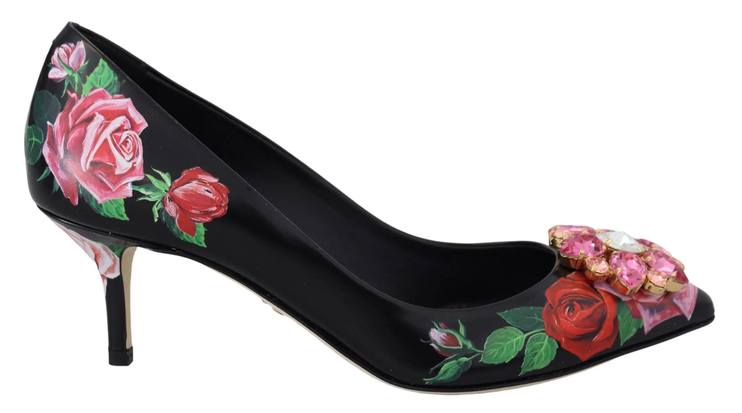 Dolce & Gabbana Women's Elegant Floral Crystal Pumps