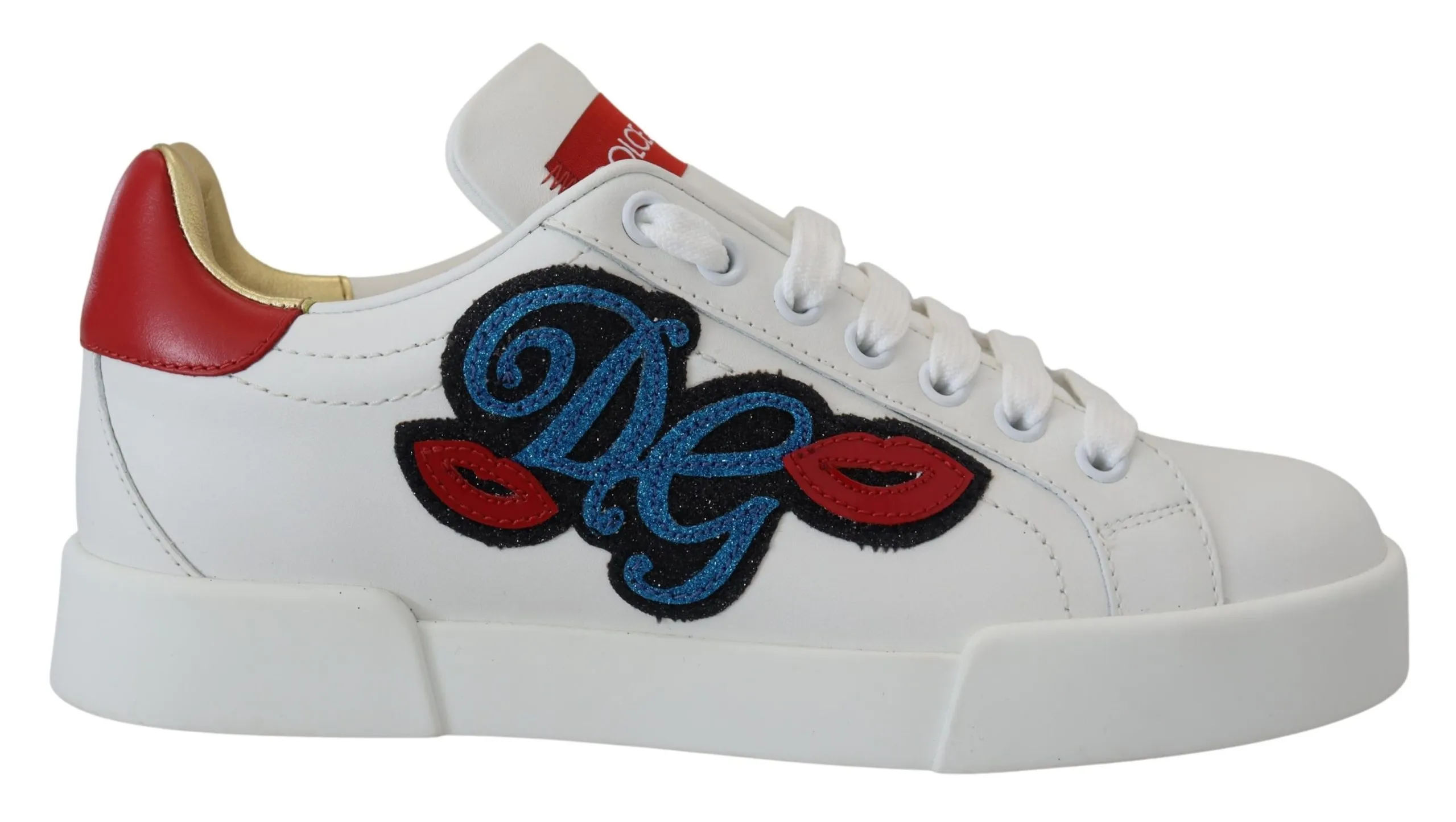 Dolce & Gabbana Women's Sparkling White Portofino Sneakers