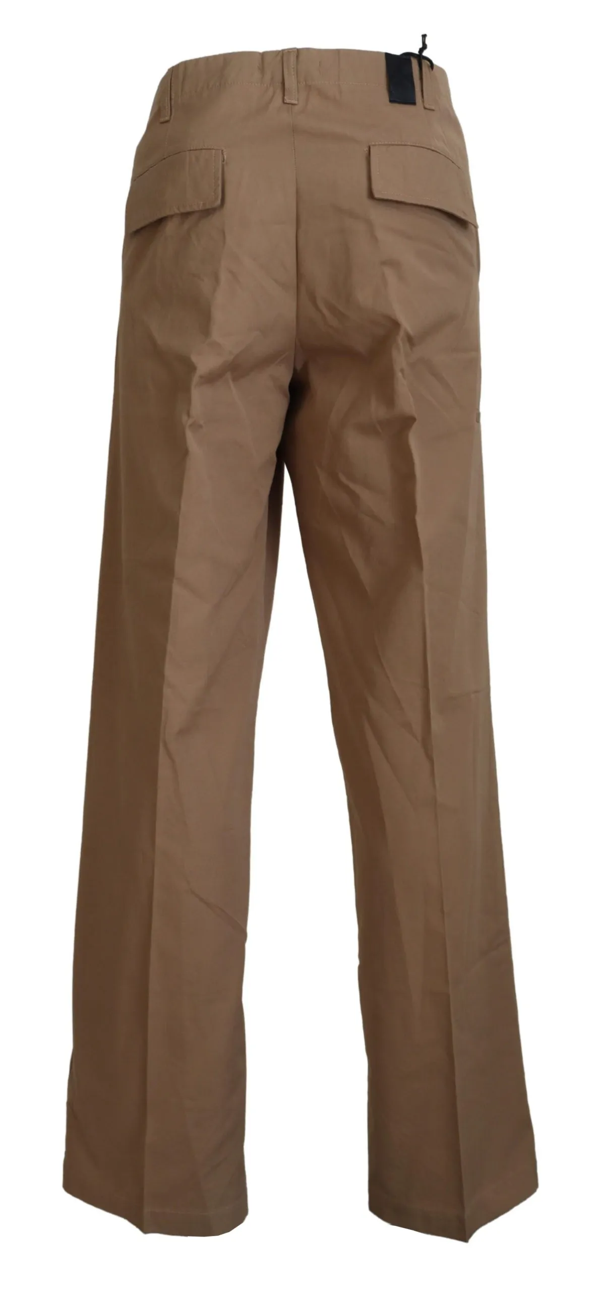 GF Ferre Men's Elegant Brown Straight Fit Chinos