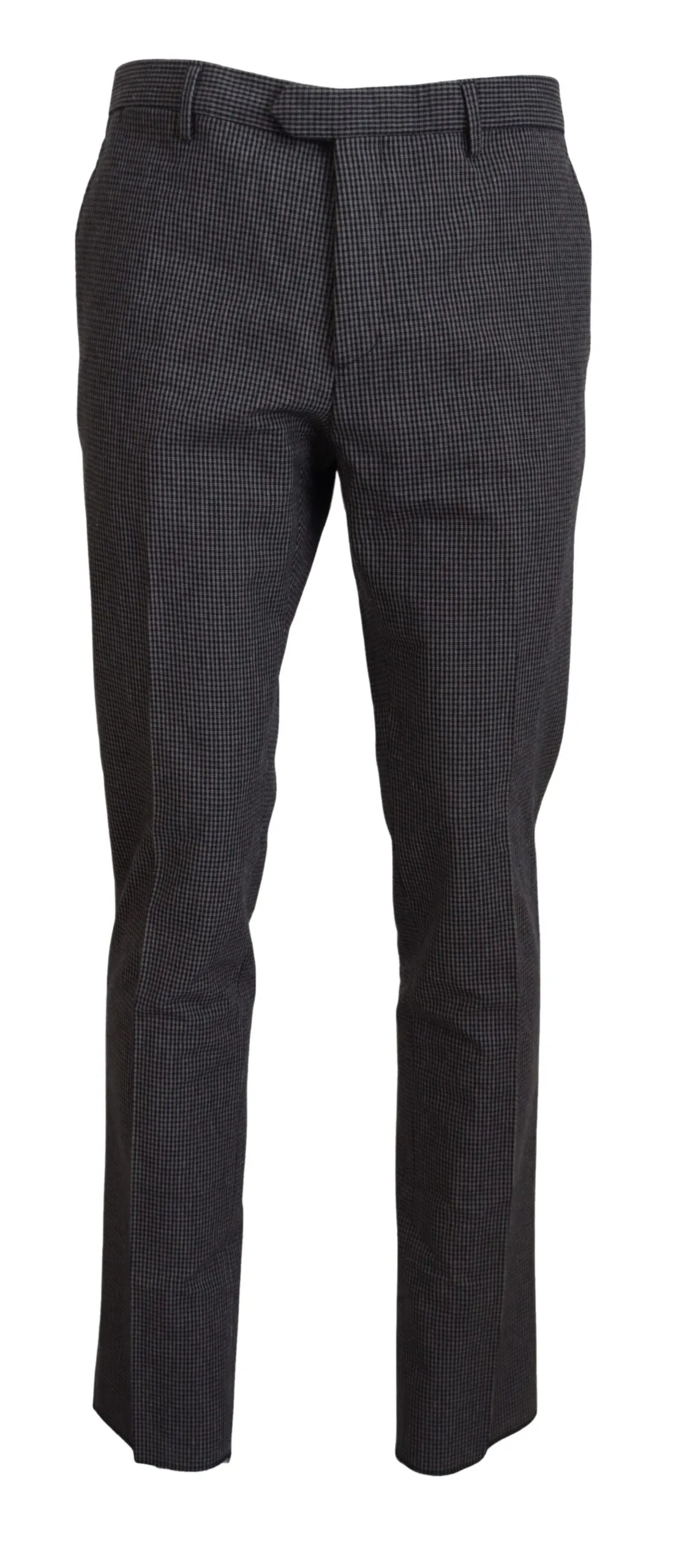 BENCIVENGA Men's Elegant Checkered Straight Fit Trousers