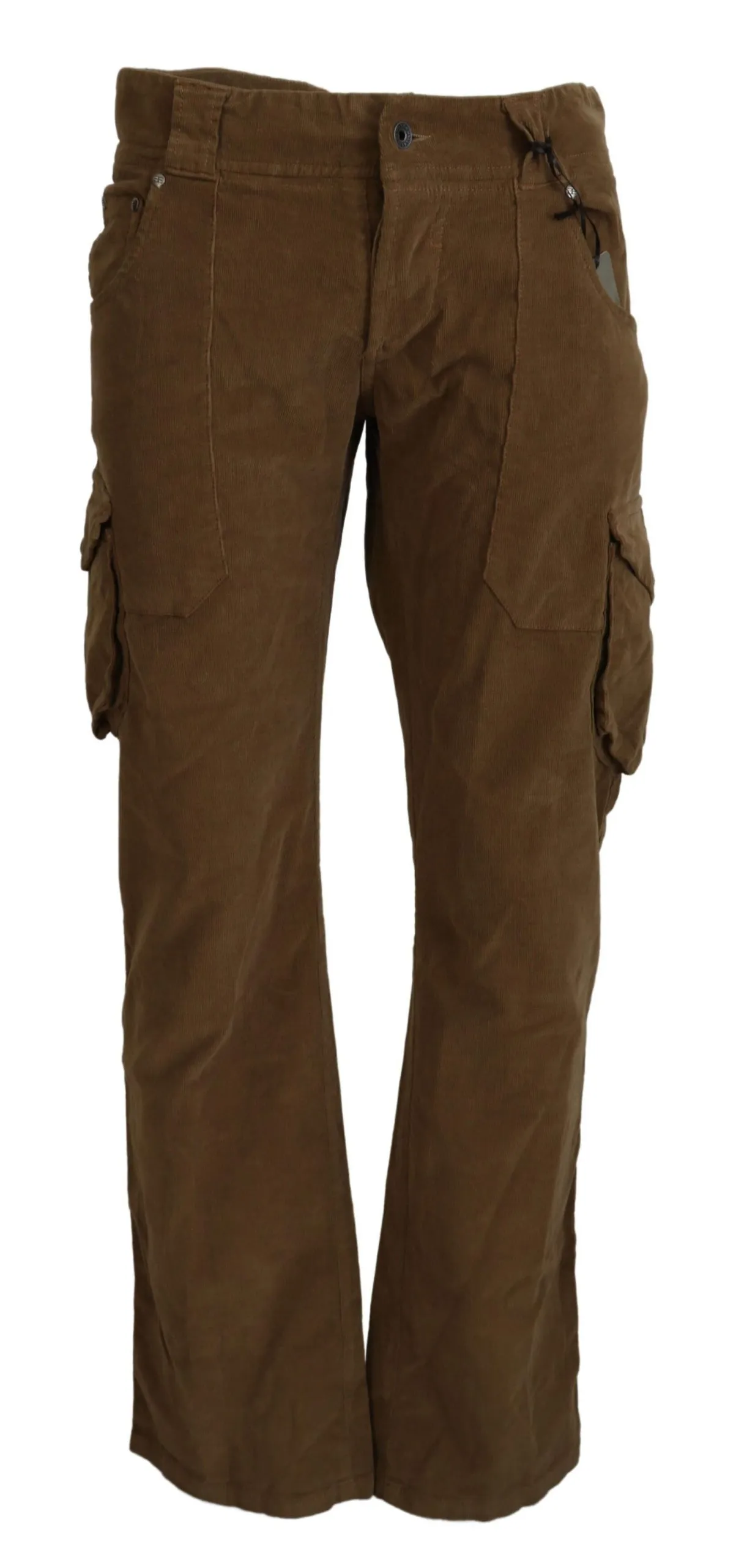 Ermanno Scervino Men's Chic Brown Corduroy Cargo Pants