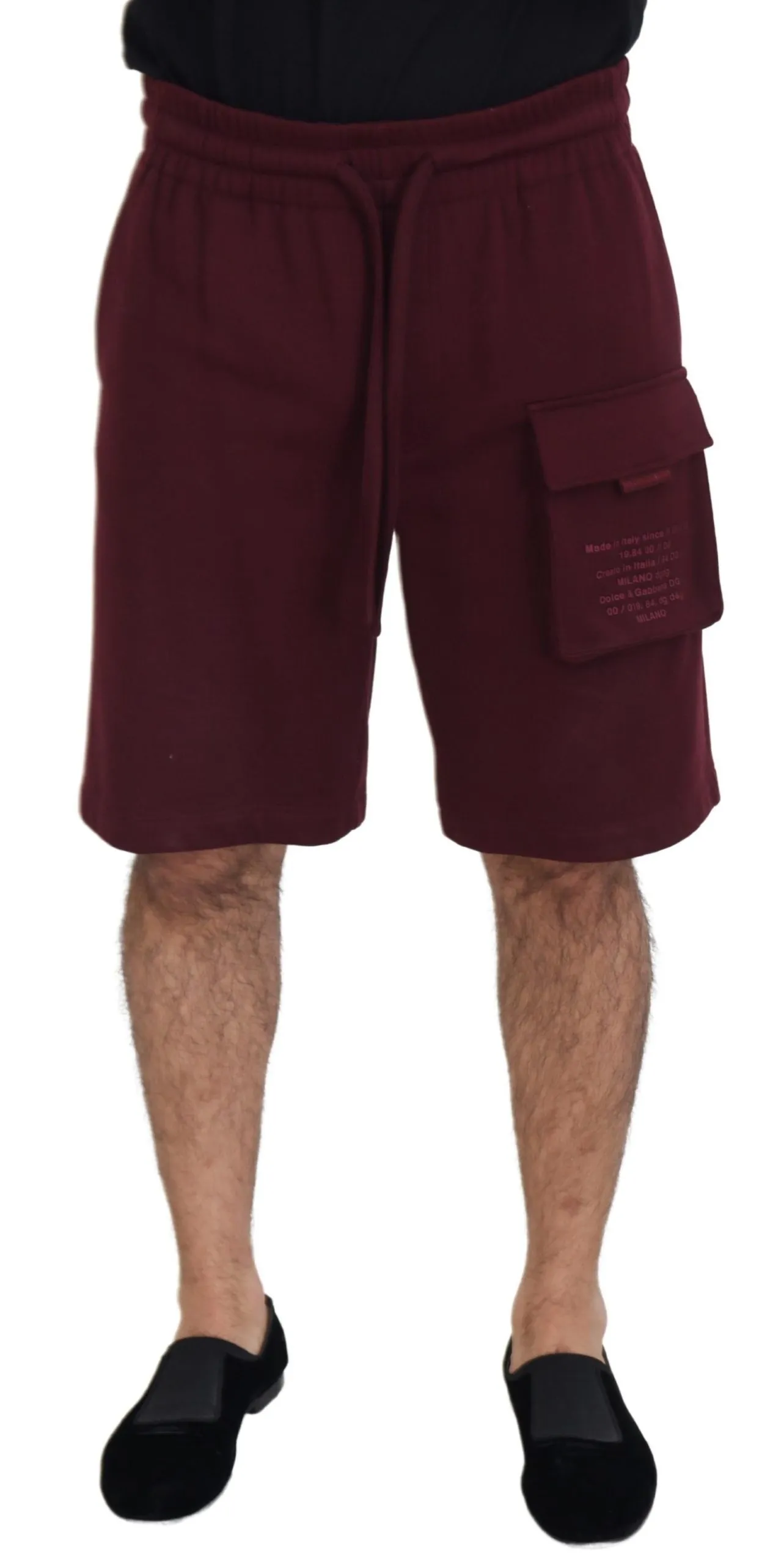 Dolce & Gabbana Men's Maroon Dolce & Gabbana Casual Cargo Shorts
