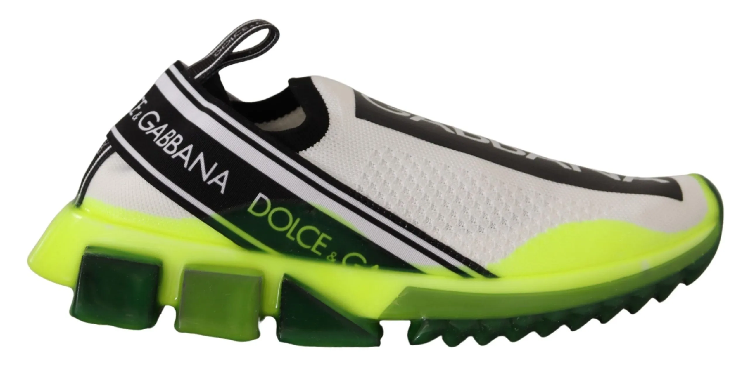 Dolce & Gabbana Women's Elegant Sorrento Sneakers in White & Yellow