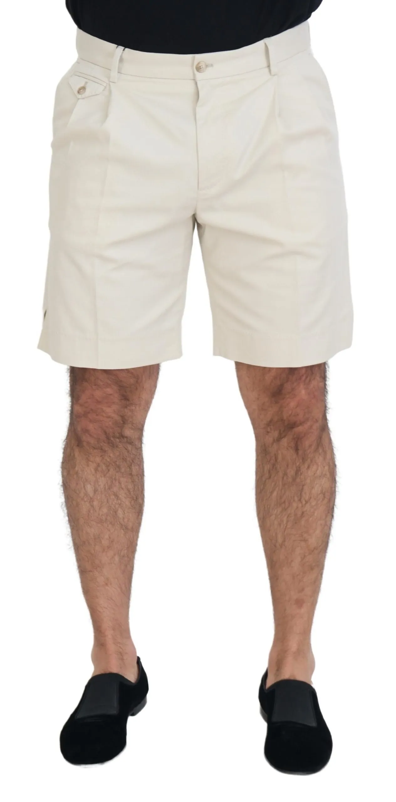 Dolce & Gabbana Men's Elegant White Chino Shorts - Summer Essential