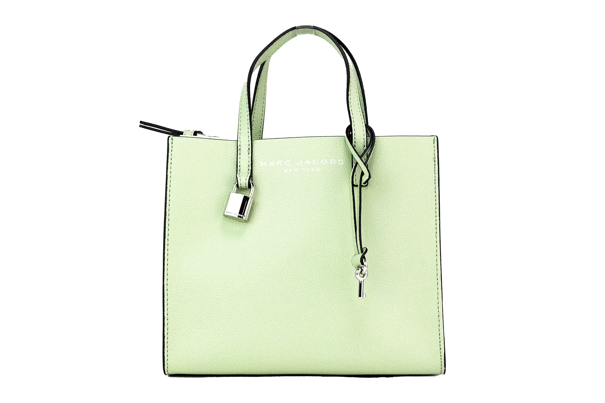 Marc Jacobs Women's Jacobs Mini Grind Mint Green Pebbled Leather Crossbody Tote Handbag Purse