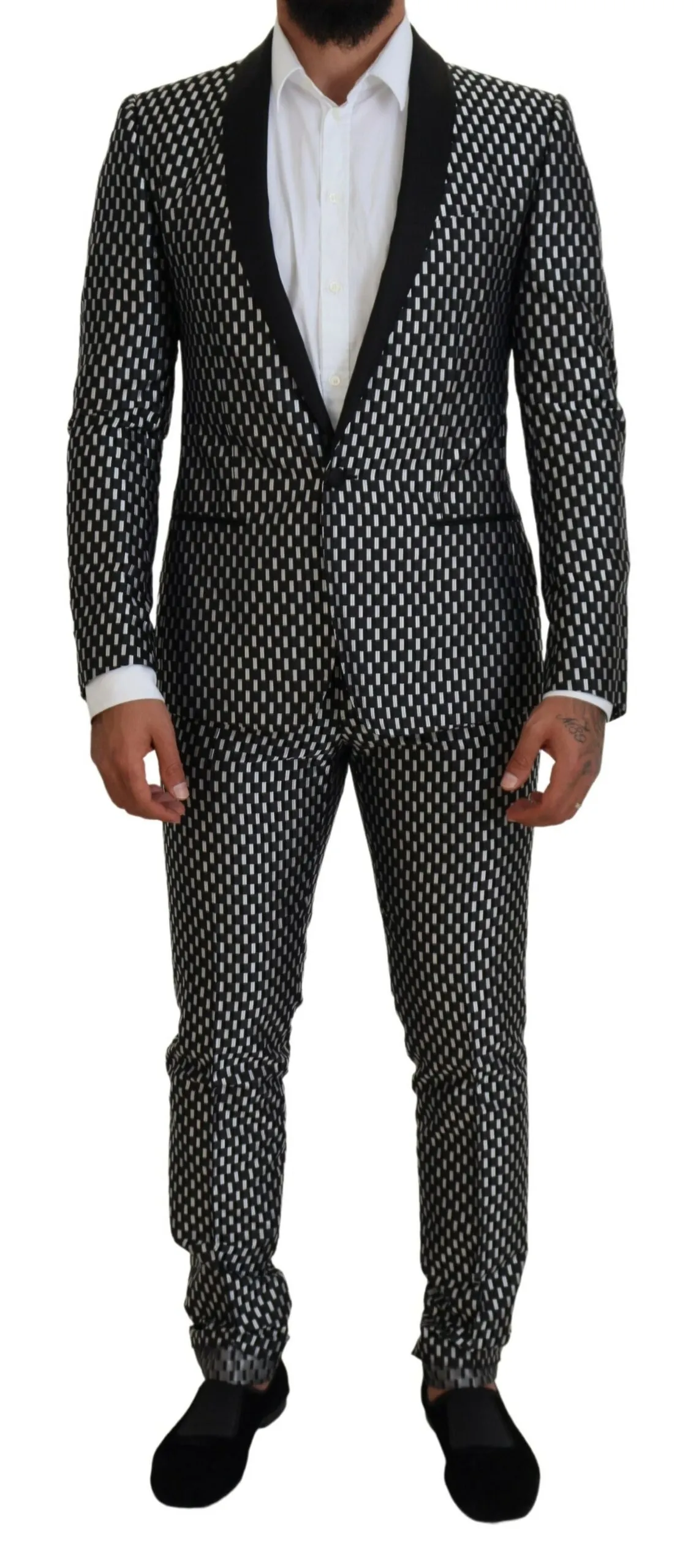 Dolce & Gabbana Men's Elegant Black Silk Blend Slim Fit Suit