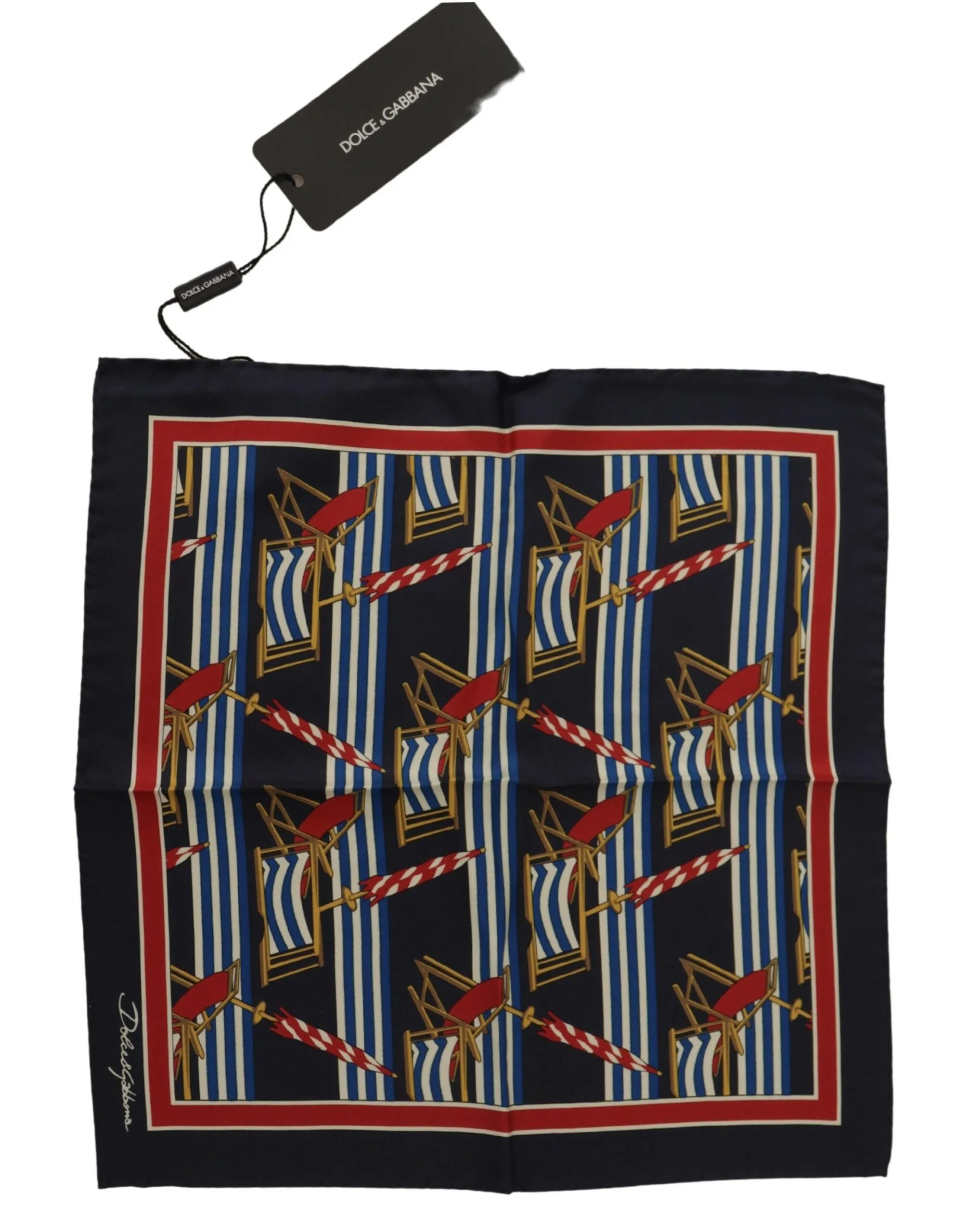 Dolce & Gabbana Elegant Multicolor Silk Men's Square Scarf