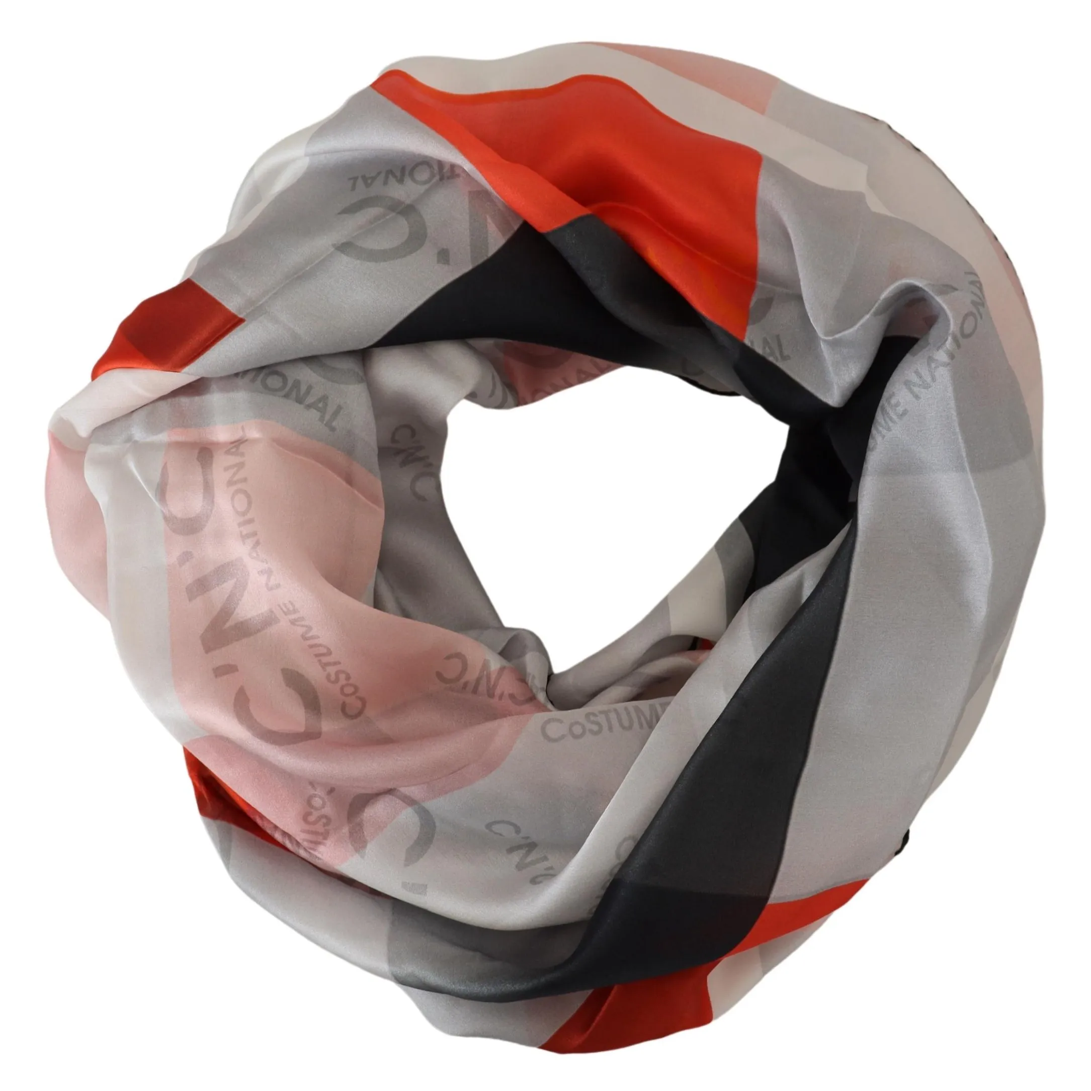 Costume National Women's Elegant Checkered Silk Scarf