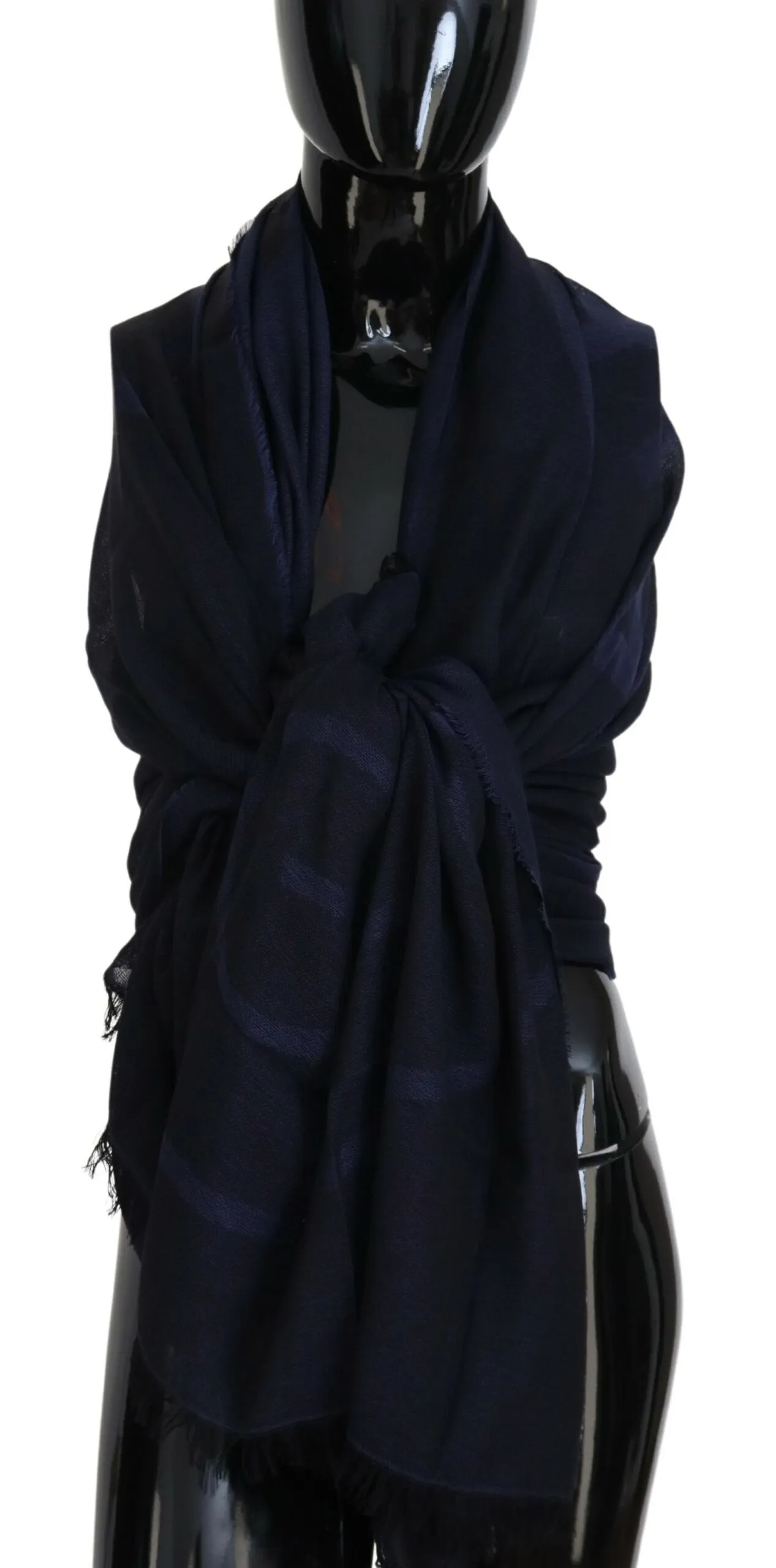 GF Ferre Women's Elegant Fringed Wool Blend Scarf